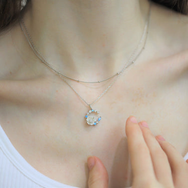 Celestial Flower Layered Necklace (6925790281821)