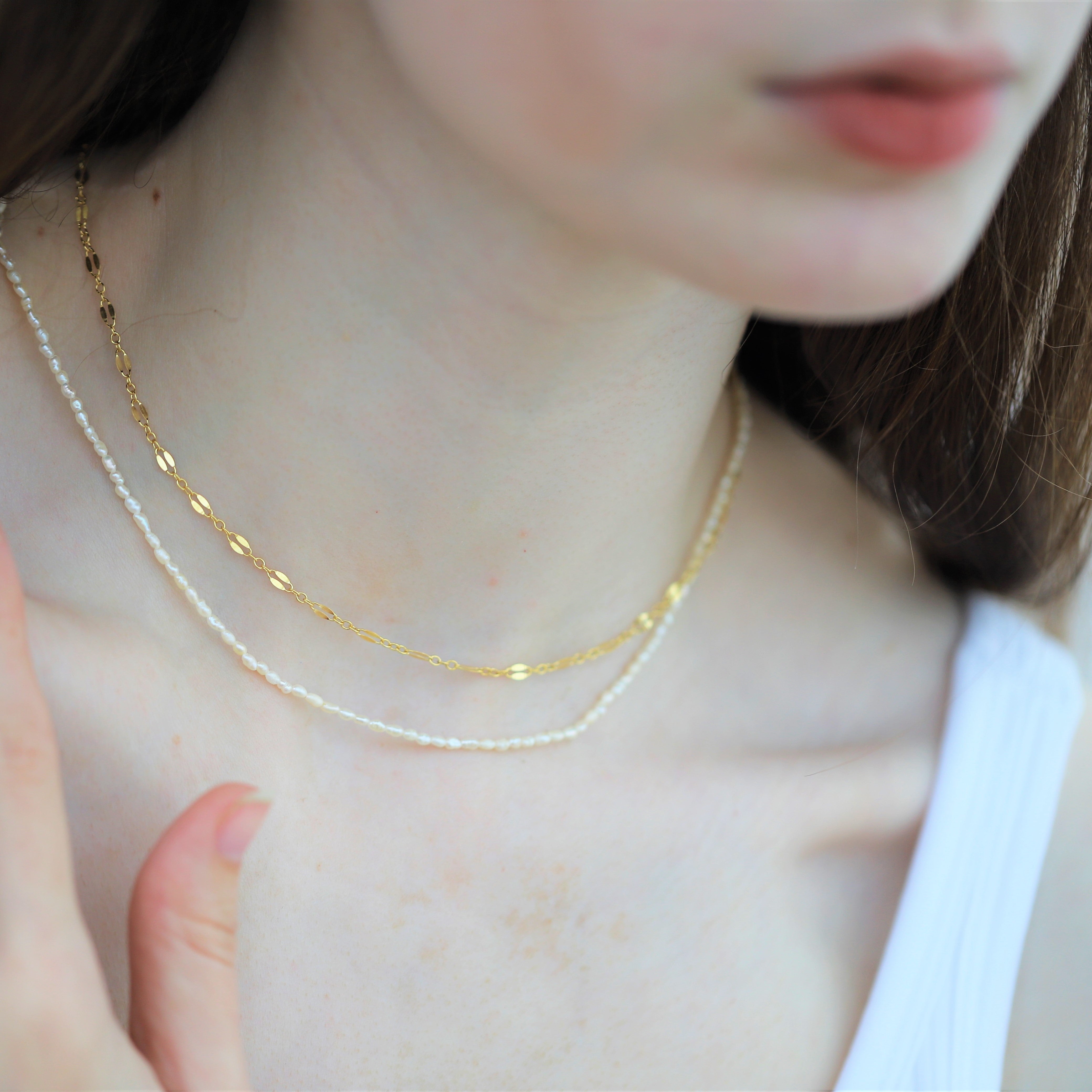 Multi layered Imitation Pearl Pendant Necklace Thin Chain - Temu