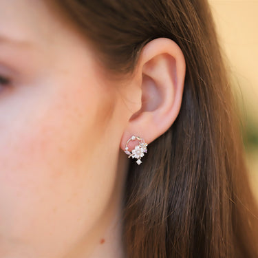 White Cherry Blossom Studs