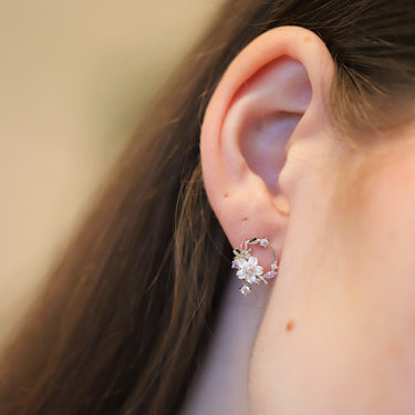 White Cherry Blossom Studs